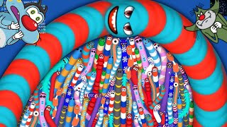 Worms Zone io Biggest Snake New Record 2023| Saamp Wala Game oggy jack screenshot 5