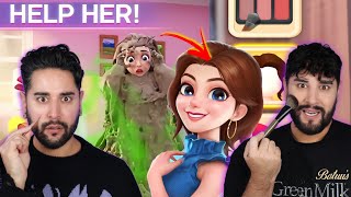 Playing WEIRD Mobile Makeover Games - Project Makeover & More 💜🖤 The Welsh Twins screenshot 1