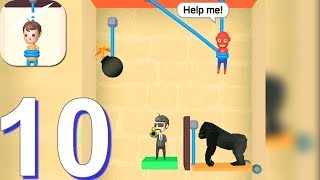 Rescue Cut - Rope Puzzle - Gameplay Walkthrough Part 10 All Levels 239-264 (Android Gameplay) screenshot 1