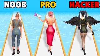NOOB vs PRO vs HACKER in Streamer Rush screenshot 1
