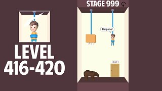 Rescue Cut - Rope Puzzle Stage Level 416 417 418 419 420 screenshot 2