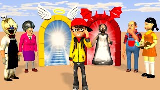 Scary Teacher 3D vs Squid Game Help Herobrine Nick Choose Heaven Or Hell For The Bad Guy vs Good Guy screenshot 4