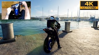 The Crew 2 - YAMAHA YZR-M1 - Test Drive with THRUSTMASTER FREESTYLER BIKE HANDLEBAR - 4K screenshot 4