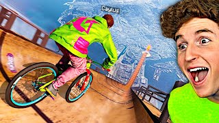 Going Off The MEGA RAMP In Realistic Bike Game! screenshot 5