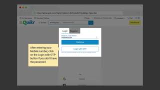 Quikr Jobs login with mobile & OTP screenshot 2