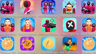 456 Craft Survival,Squid Game Race,Squid Royale,K Game Challenge,The Squid Imposter,Life Challenges. screenshot 2