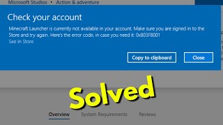 Fix Minecraft Launcher is currently not available in your account Error Code 0x803F8001 screenshot 3