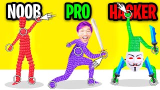 NOOB vs PRO vs HACKER In ANGLE FIGHT!? (ALL LEVELS!) screenshot 5