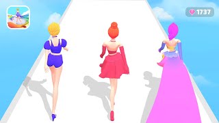 공주 드레스를 길게 만들며 런웨이를 걸어요! Dancing Dress Game screenshot 2