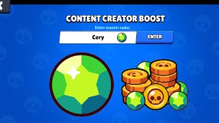 Top 5 Brawl Stars CONTENT CREATOR BOOST codes! screenshot 2