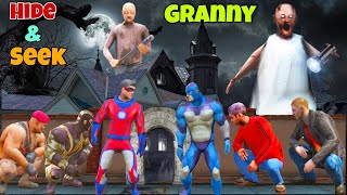 Hide And Seek With Rope Hero Team Vs Granny In Horror House | Rope Hero Vice Town | Black Spider 2.0 screenshot 4