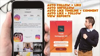 (HP )Software aplikasi (apk) Auto comment, auto like, auto DM instagram, Demo dan tutorial. screenshot 1